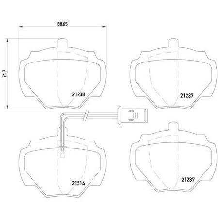 Pagid Brakes Disc Brake Pad, 355019241 355019241